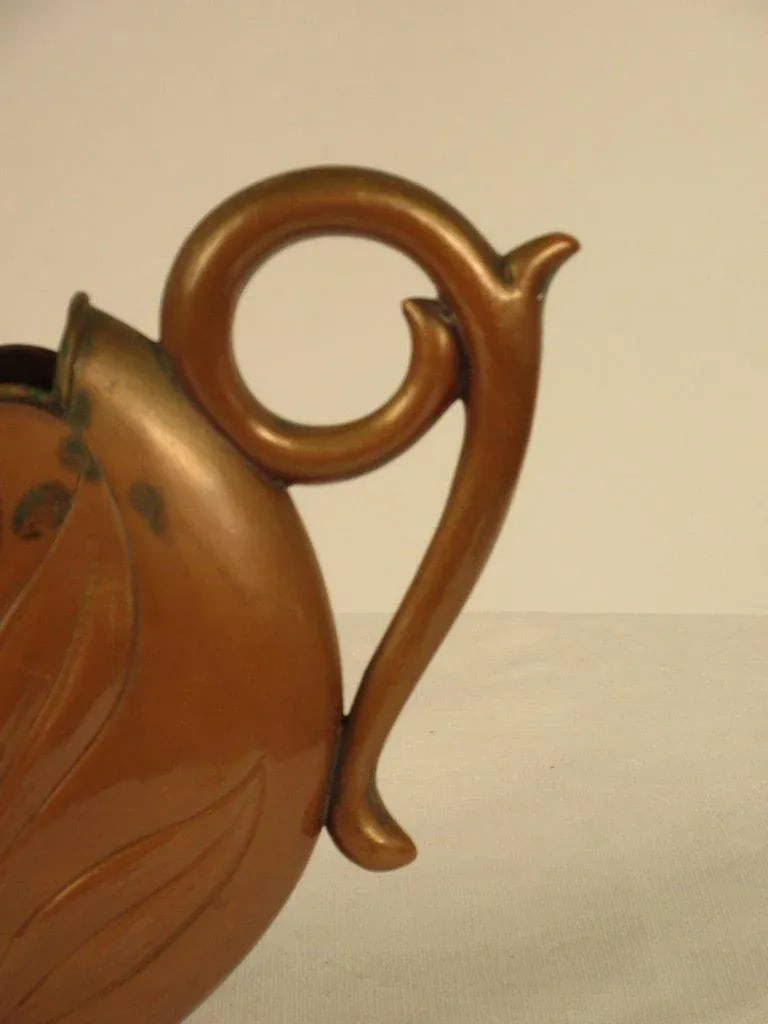 1920s Art Nouveau Copper Pitcher - 10