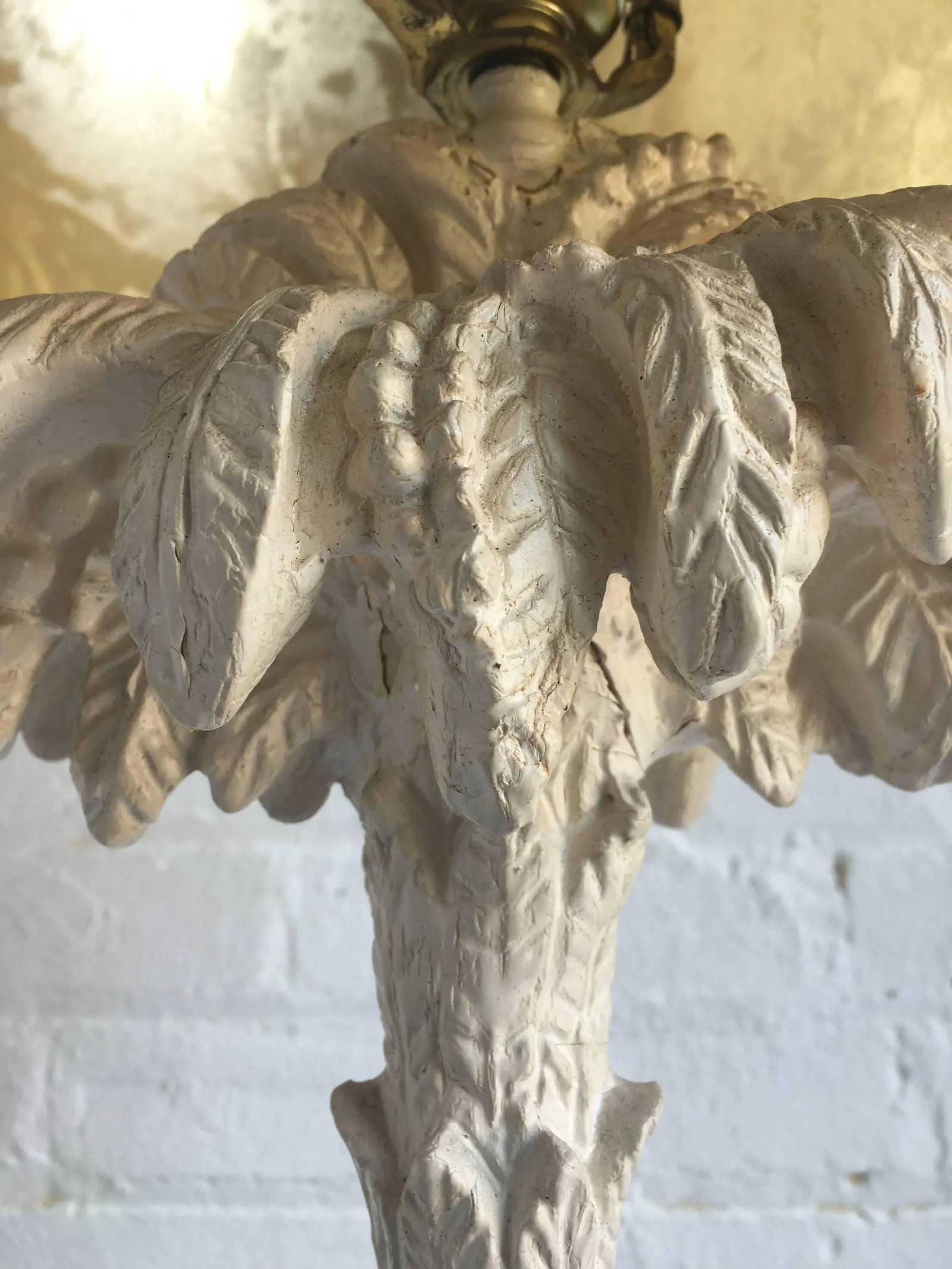 Hollywood Regency Serge Roche Style Plaster Palm Tree Lamp by Chapman - 4