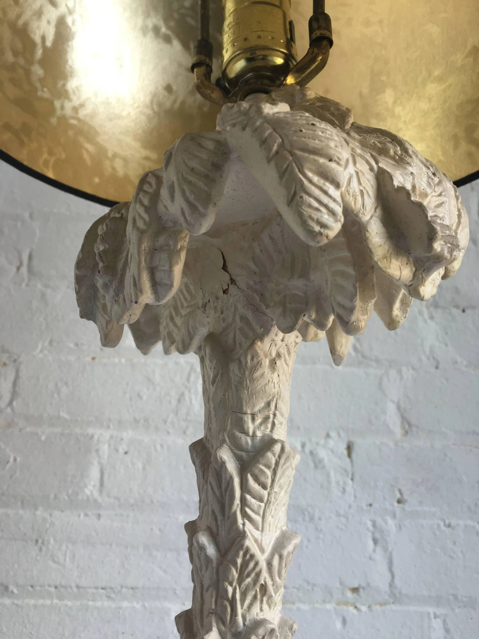 Hollywood Regency Serge Roche Style Plaster Palm Tree Lamp by Chapman - 5