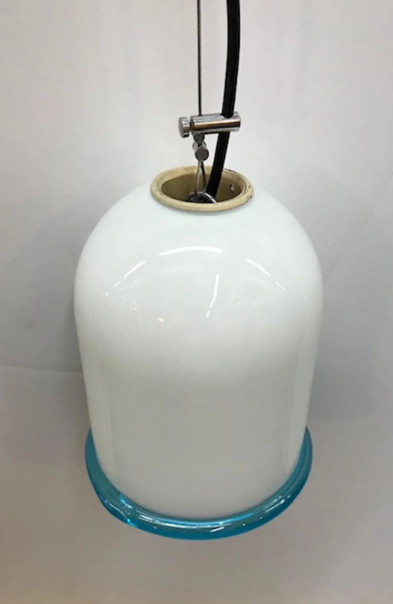 Pair of Murano Italy Glass Dome Top Pendant Lights by Lighting Company I3 - 2
