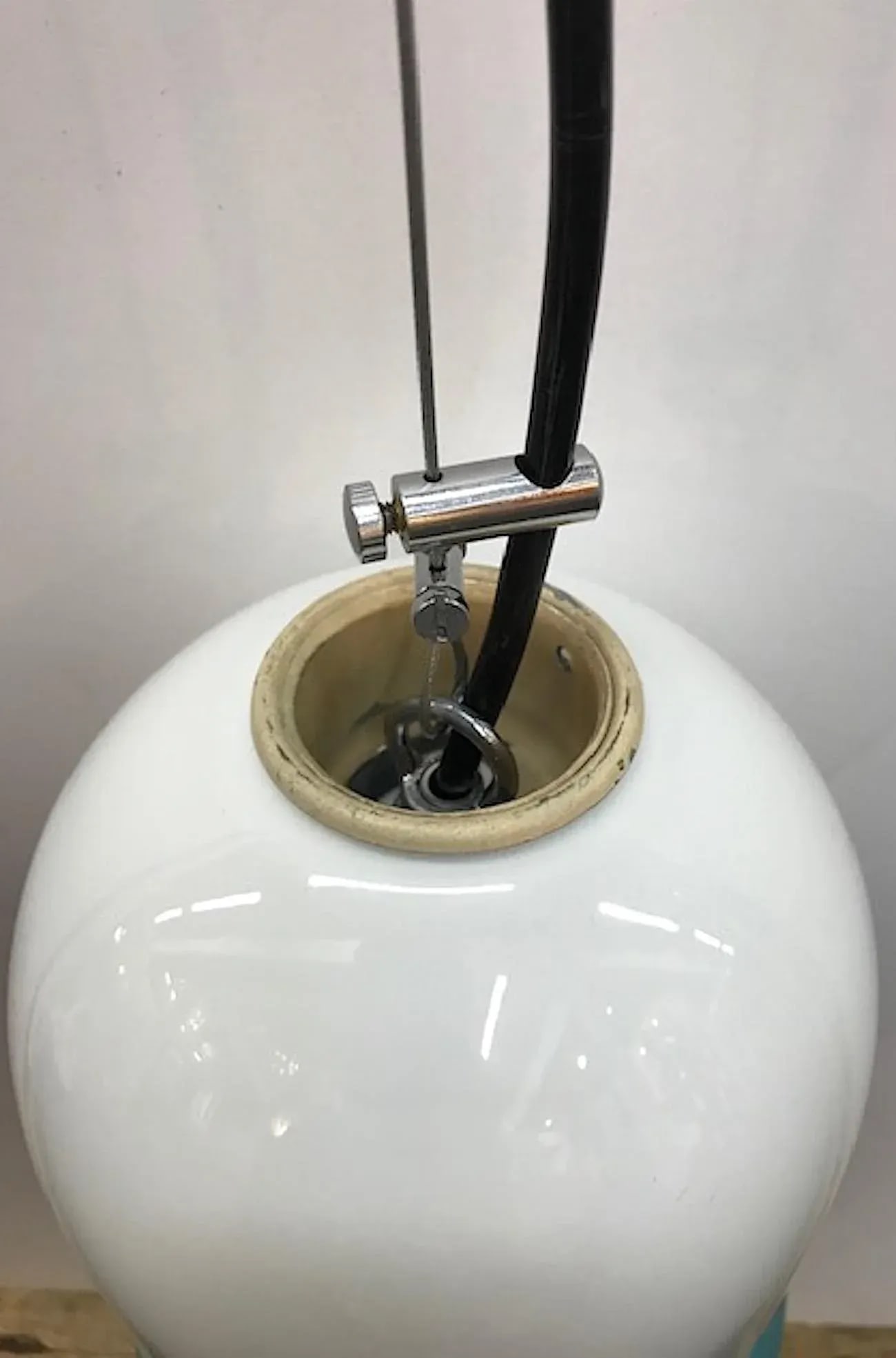 Pair of Murano Italy Glass Dome Top Pendant Lights by Lighting Company I3 - 3