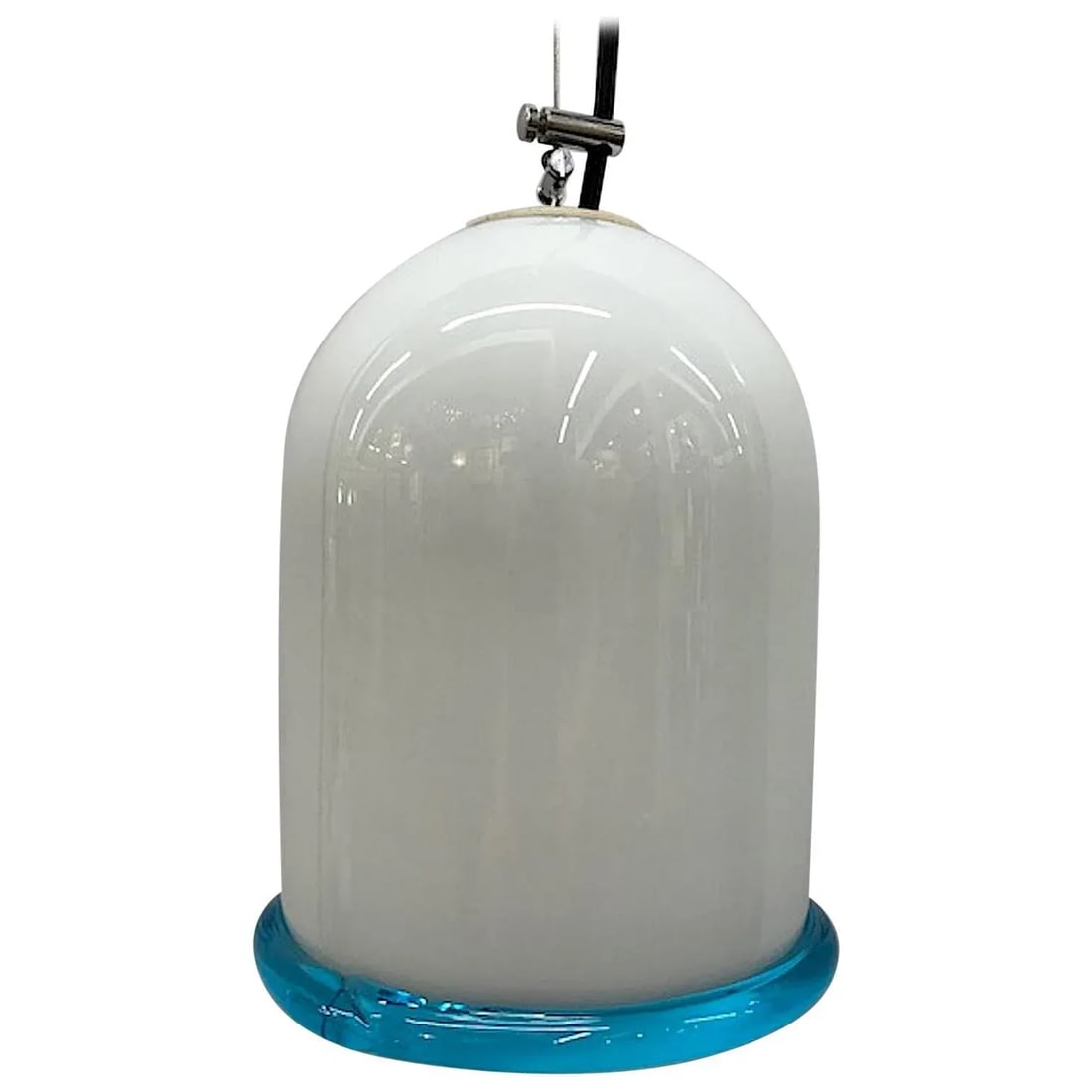 Pair of Murano Italy Glass Dome Top Pendant Lights by Lighting Company I3 - 9