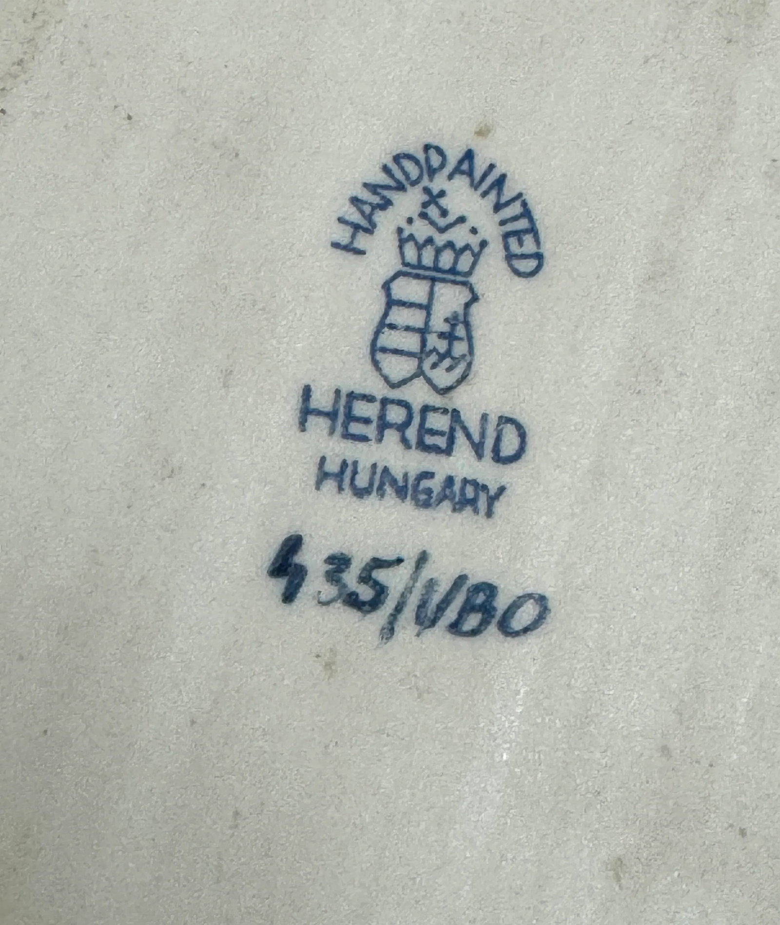 Herend Queen Victoria Green Large Porelain Sandwich Tray - 7