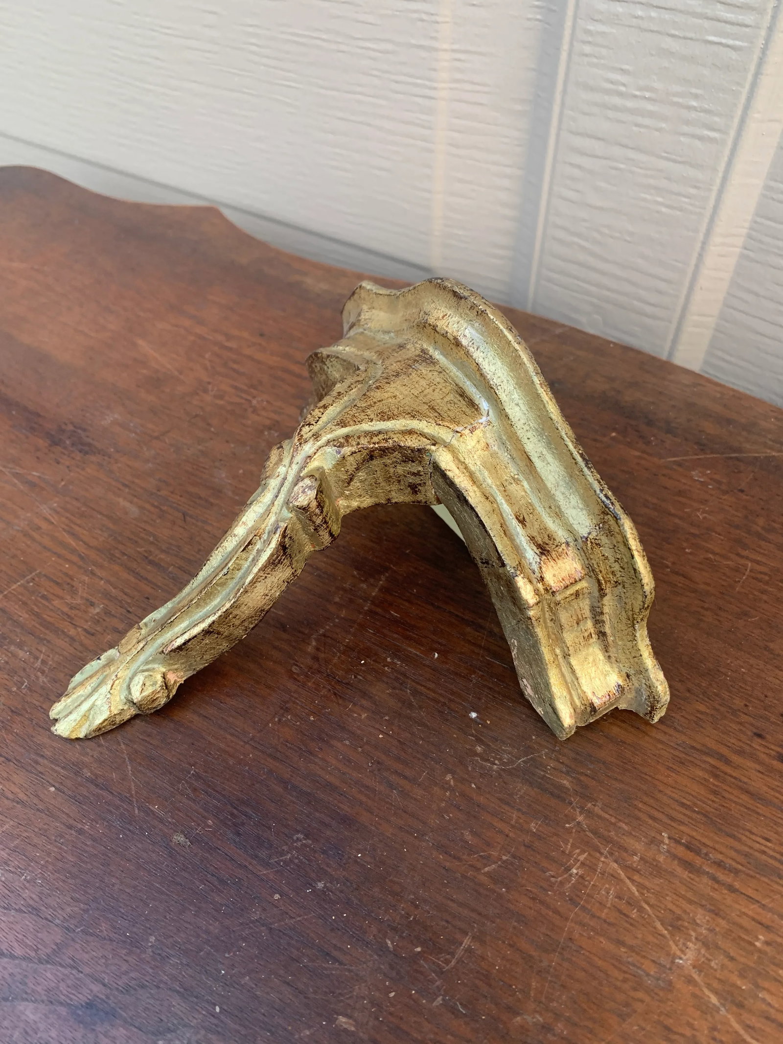 Vintage Italian Giltwood Wall Sconce Shelf - 3