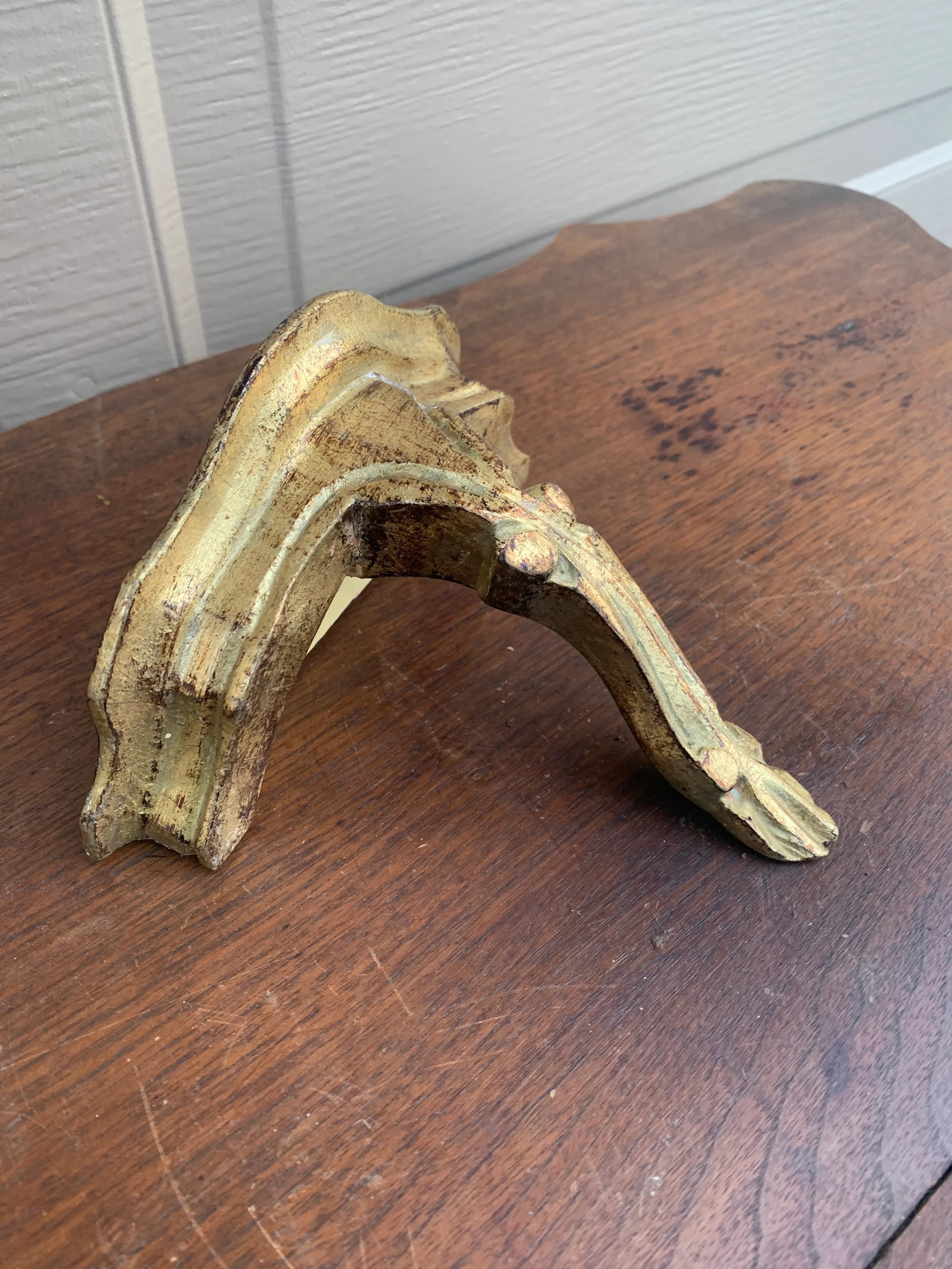 Vintage Italian Giltwood Wall Sconce Shelf - 4
