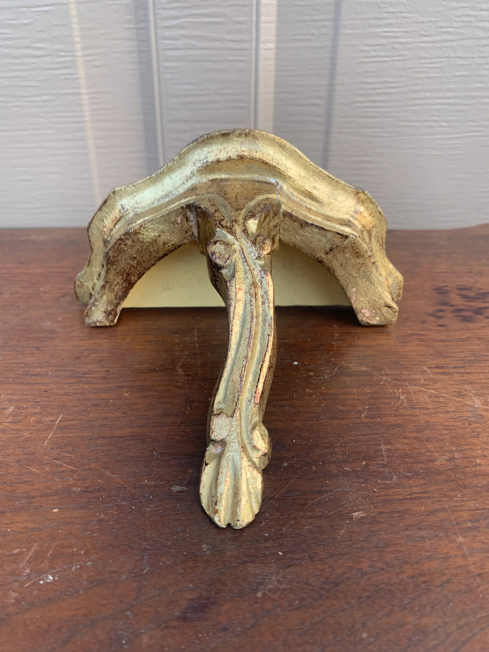 Vintage Italian Giltwood Wall Sconce Shelf - 5