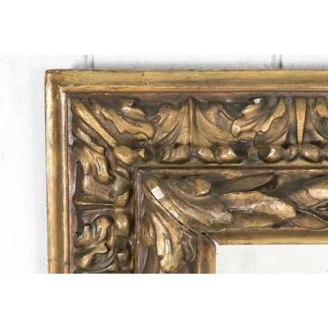 Antique French Eglomise Mirror With Gilded Leaves Frame - 4