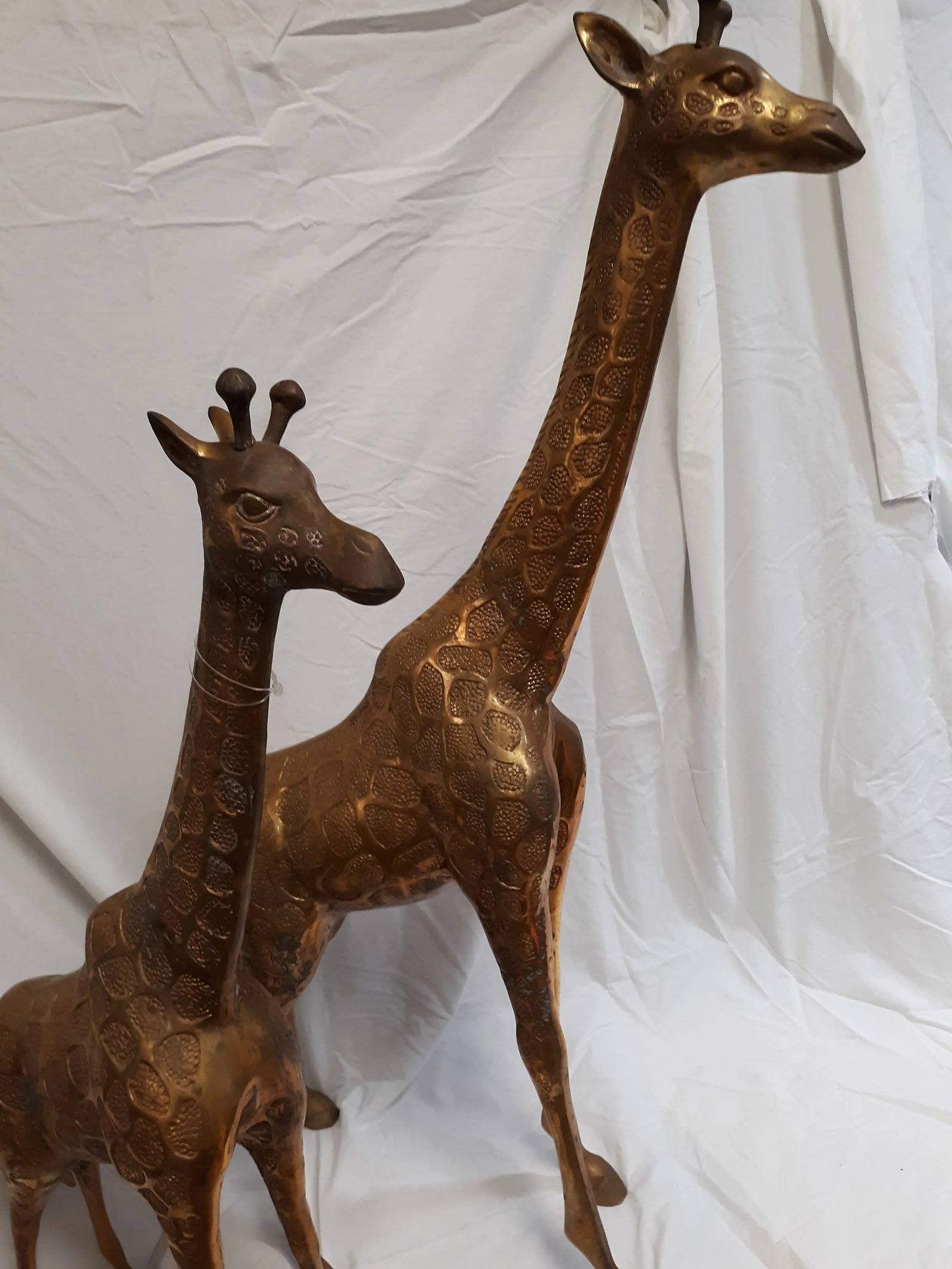 1960s Vintage Brass Giraffe Statues - A Pair - 3