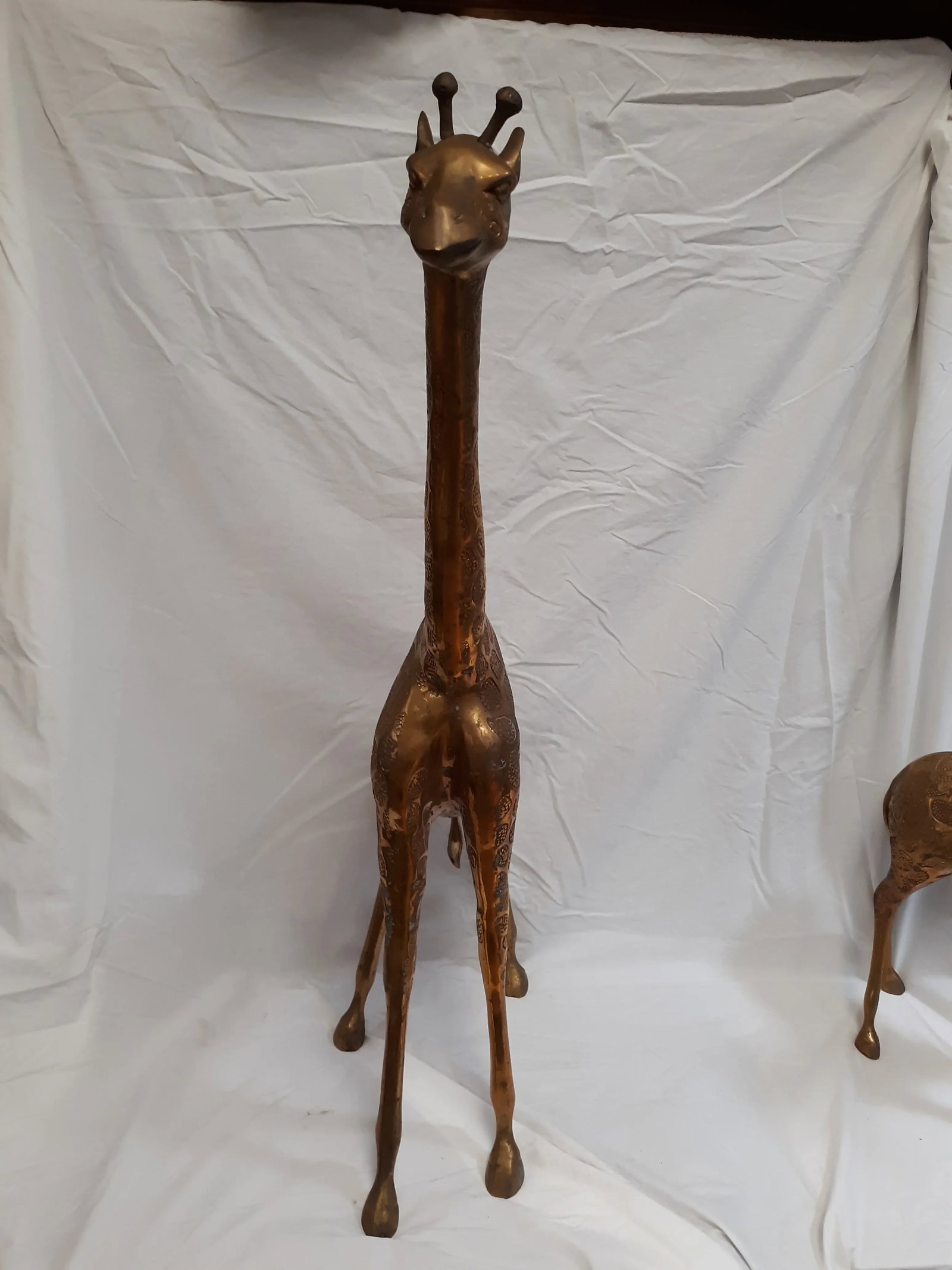 1960s Vintage Brass Giraffe Statues - A Pair - 4