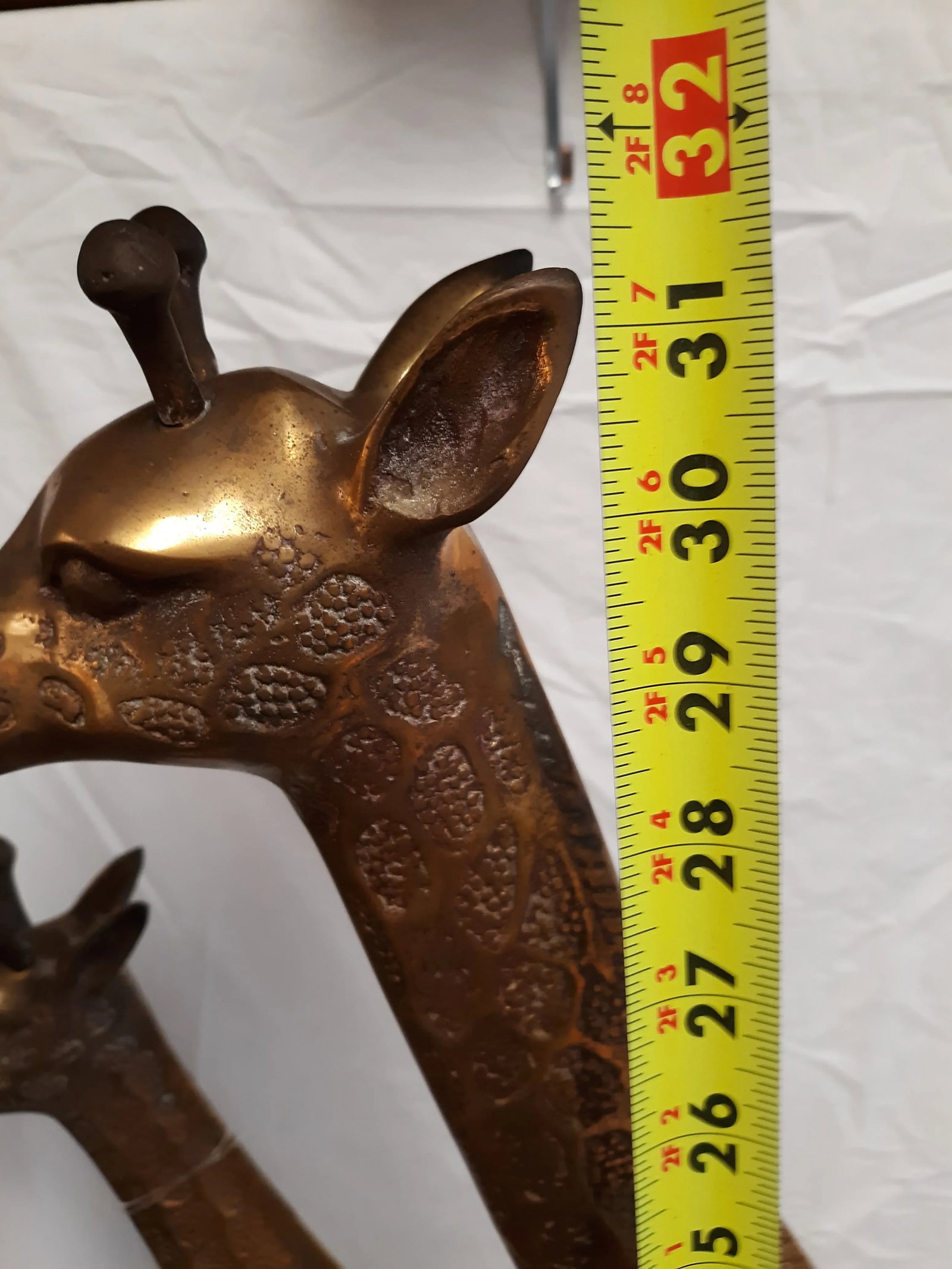 1960s Vintage Brass Giraffe Statues - A Pair - 9