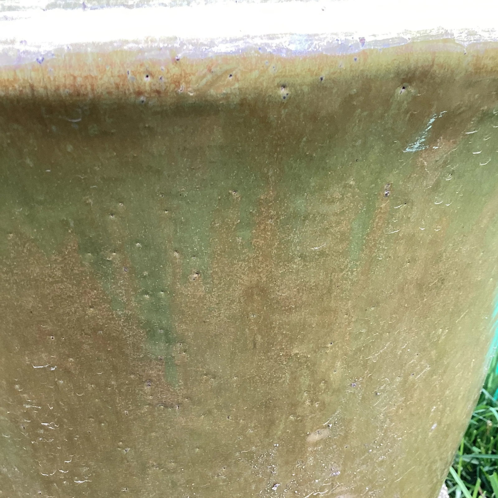 Mid 20th Century Handcrafted Glazed Terra Cotta Red Clay Large Scale Planter - 4
