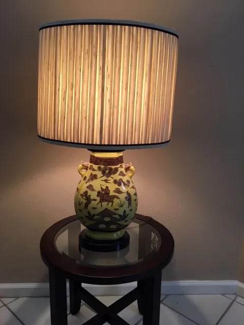Vintage Paul Hanson Asian Style Urn Lamp - 5