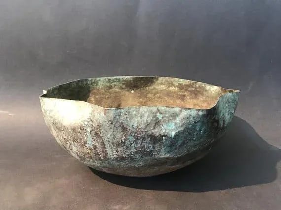 Mexican Modern Hammered Copper Garden Planter - 2