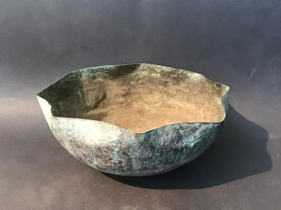 Mexican Modern Hammered Copper Garden Planter - 6