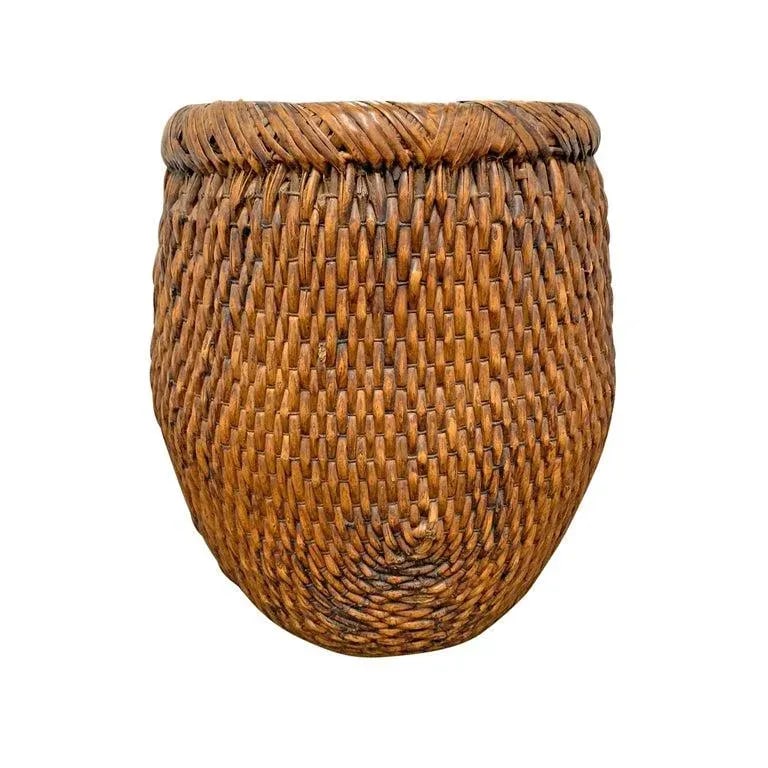 Mid-20th Century Chinese Woven Reed Basket - 2