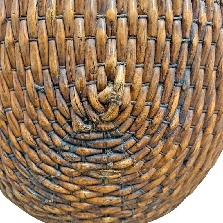 Mid-20th Century Chinese Woven Reed Basket - 5