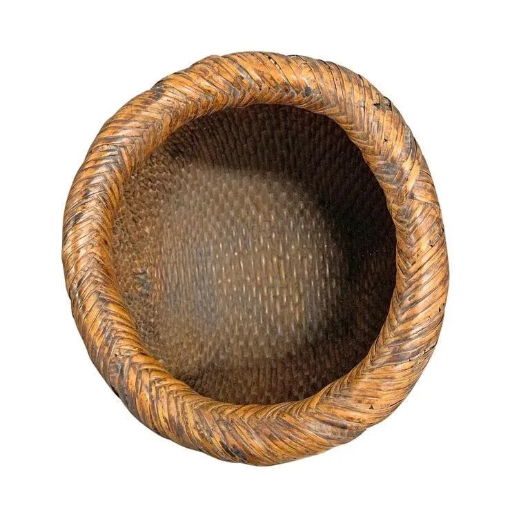 Mid-20th Century Chinese Woven Reed Basket - 7
