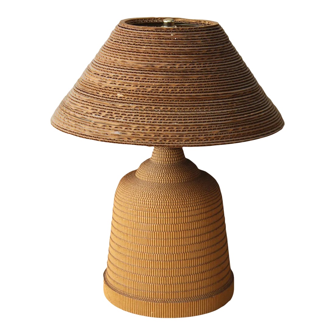 Mid-Century Cardboard Table Lamp, Gregory Van Pelt Frank Gehry Art Style 1960s: Wow! Rarest Mid Century Cardboard Table Lamp By Gregory Van Pelt Here is a fantastic and simply beautiful example of the card board lamp by Gregory Van Pelt! The base of this lamp is shaped almost lik