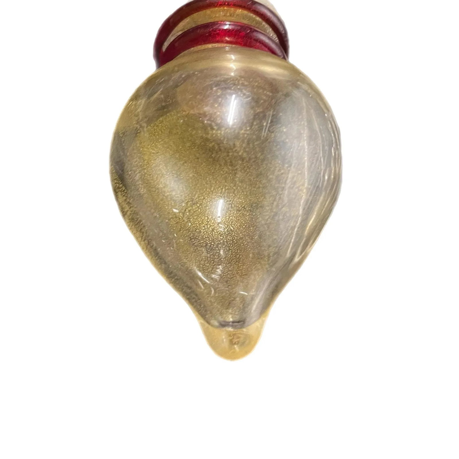 Murano 12 Arm Chandelier in Gold and Ruby Red - 9