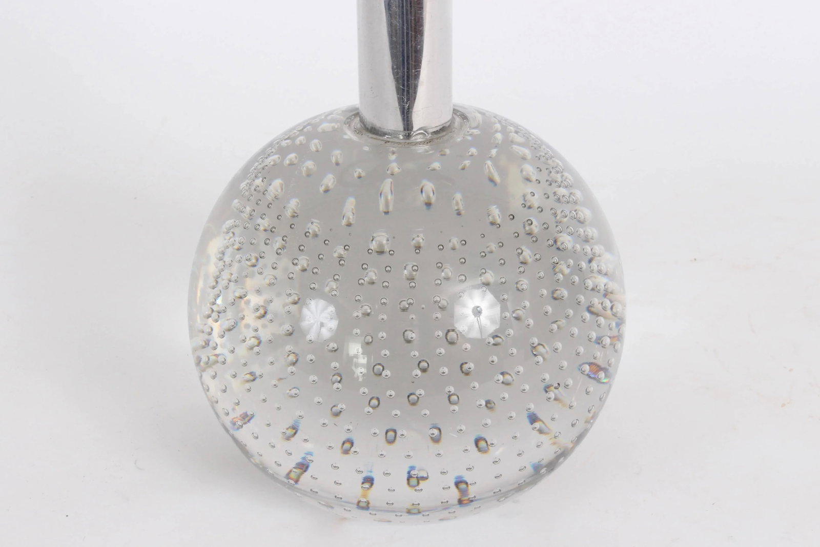 Small Archimede Seguso Bullicante Crystal Ball Table Lamp, 1940's - 3