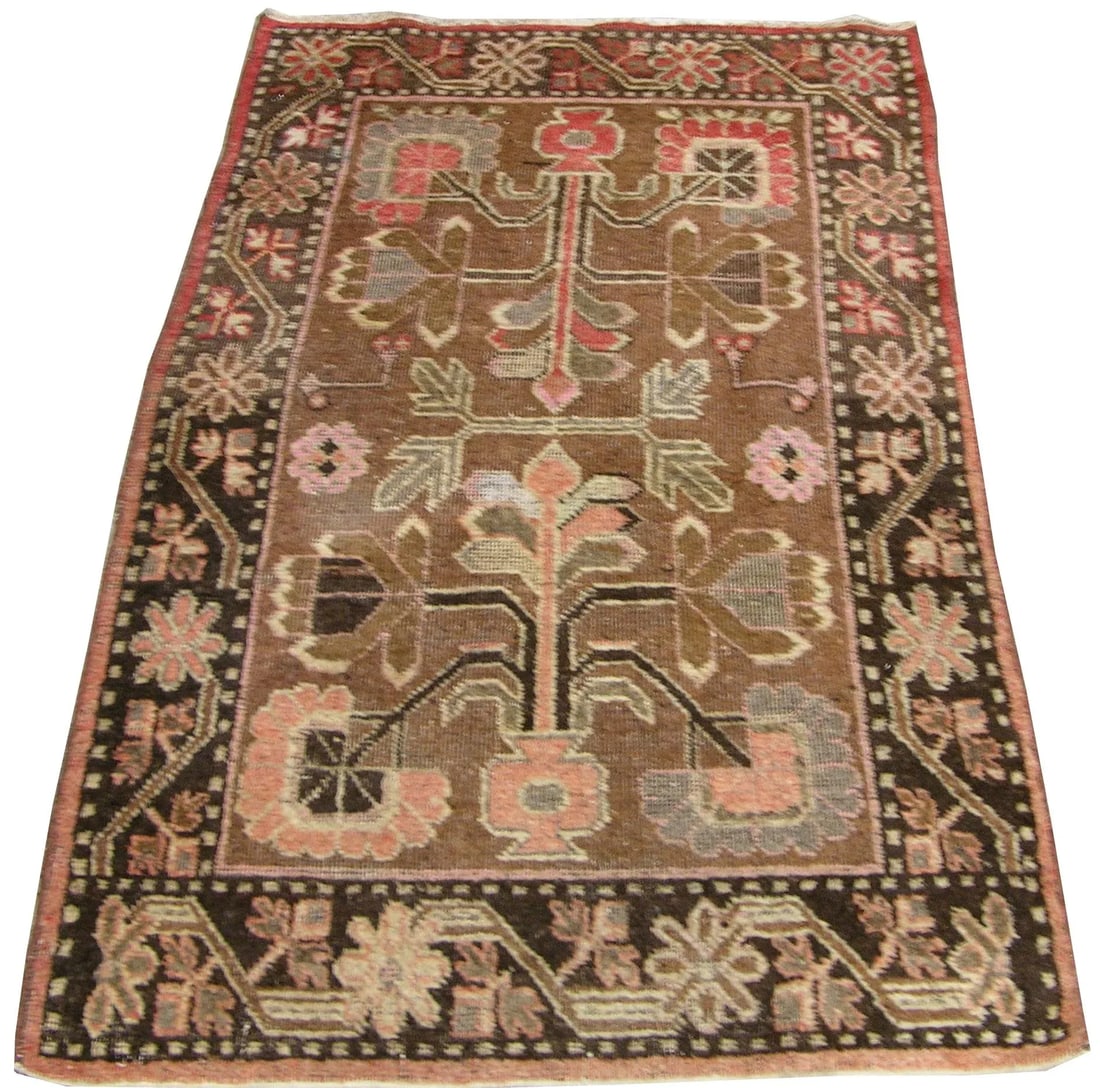 Early-19th Century Authentic Uzbek Samarkand Rug 4'8'' X 2'9'' - 5
