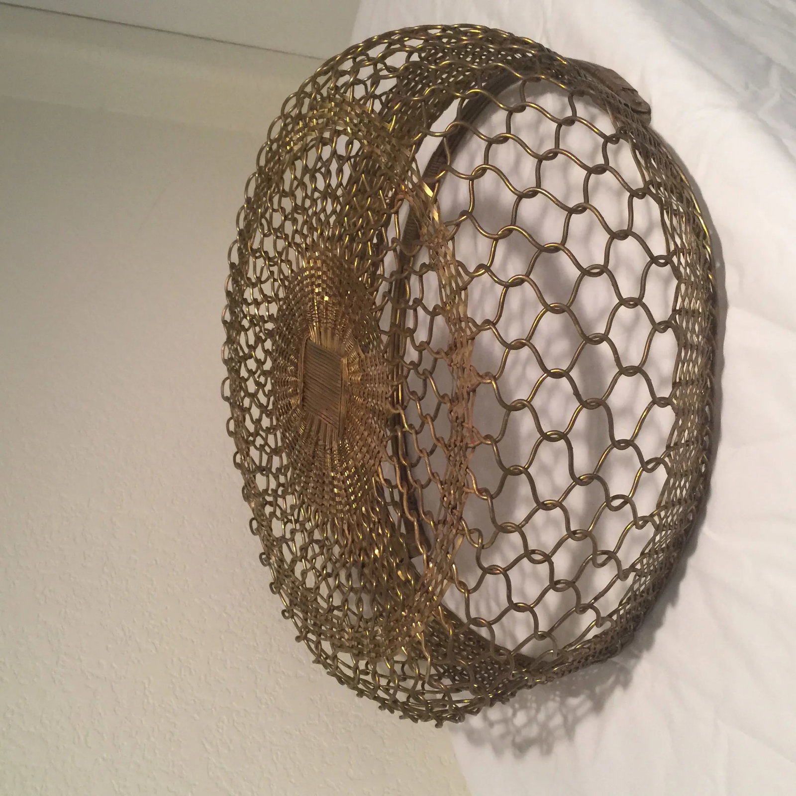 Brass Basket - Rare French Brass Filigree Basket With Handle - 3