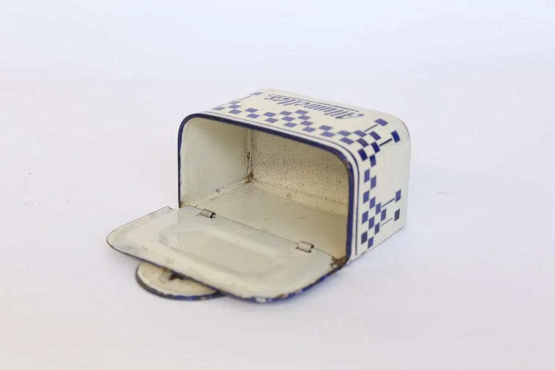 French Enamel Match Holder and Striker 2 - 3