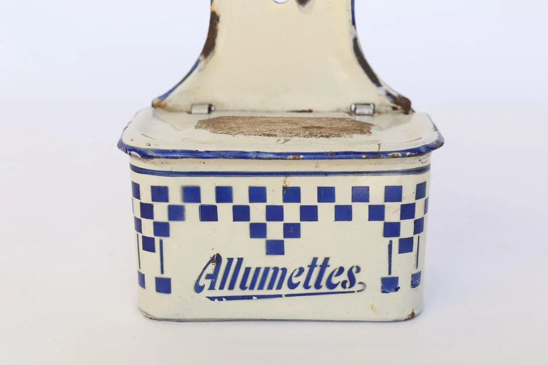 French Enamel Match Holder and Striker 2 - 4