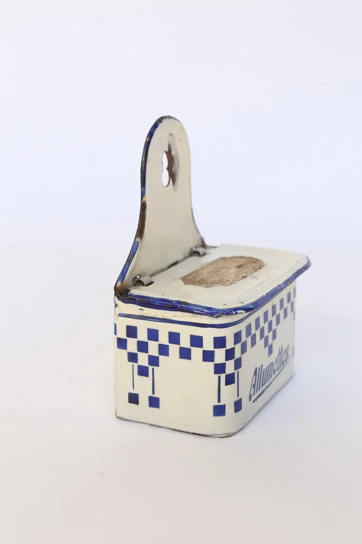 French Enamel Match Holder and Striker 2 - 5