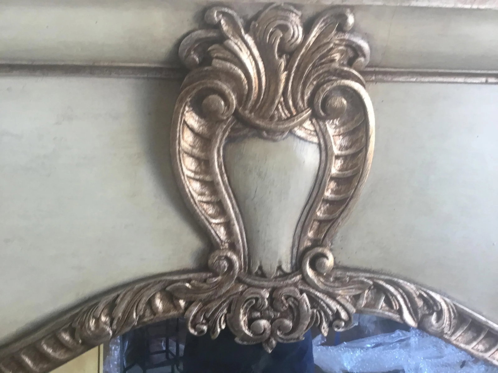 Antiqued Silver Fireplace Frame for a Mirrior - 3
