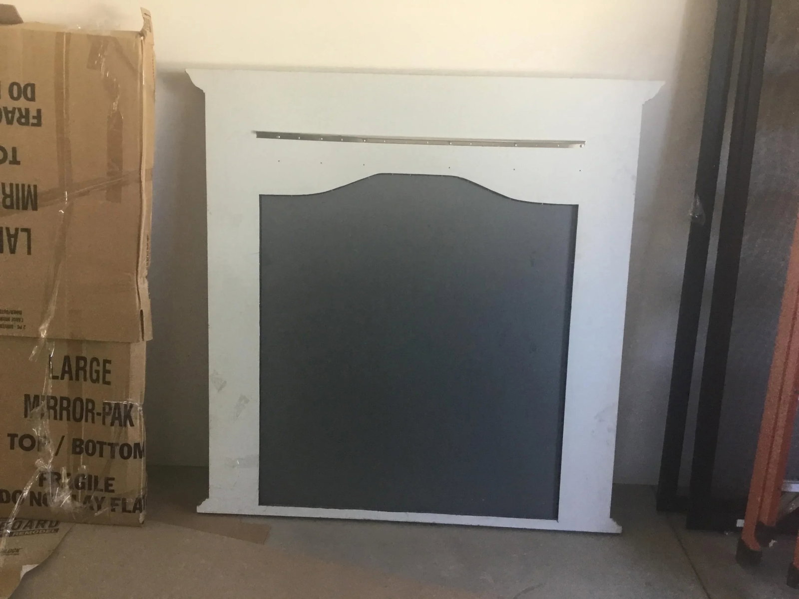 Antiqued Silver Fireplace Frame for a Mirrior - 6