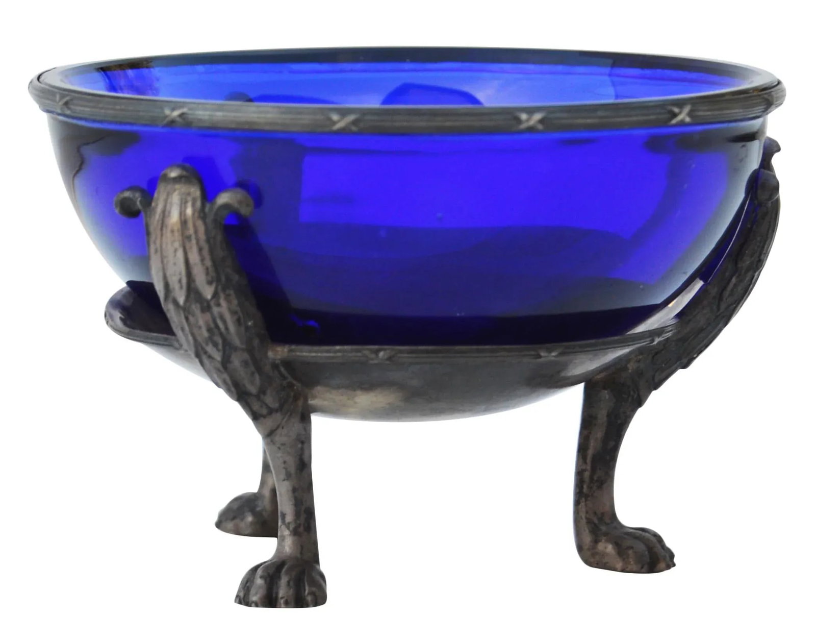 Early 20th Century Mid-Century Blue Glass Set, S/8 - 3