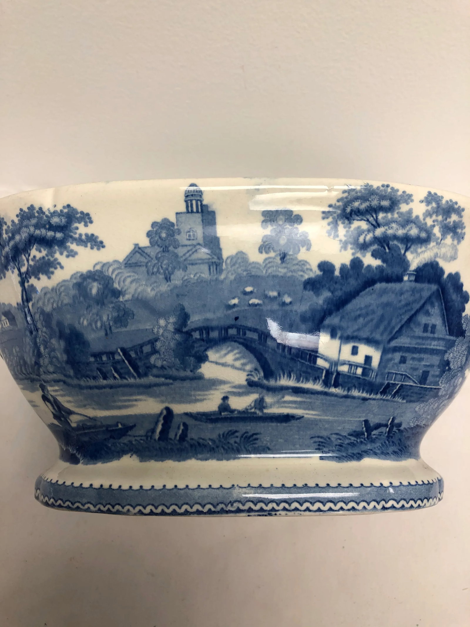 Antique England 1830 "Wild Rose" Transferware Soup Tureen - 10