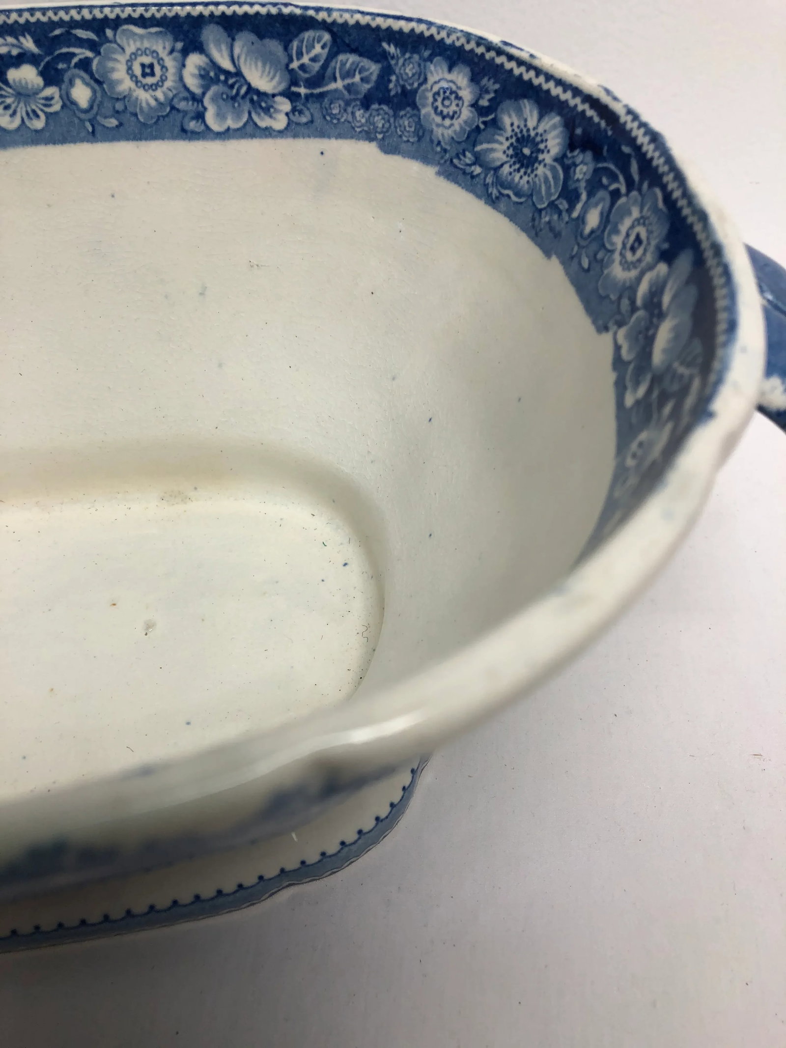 Antique England 1830 "Wild Rose" Transferware Soup Tureen - 8