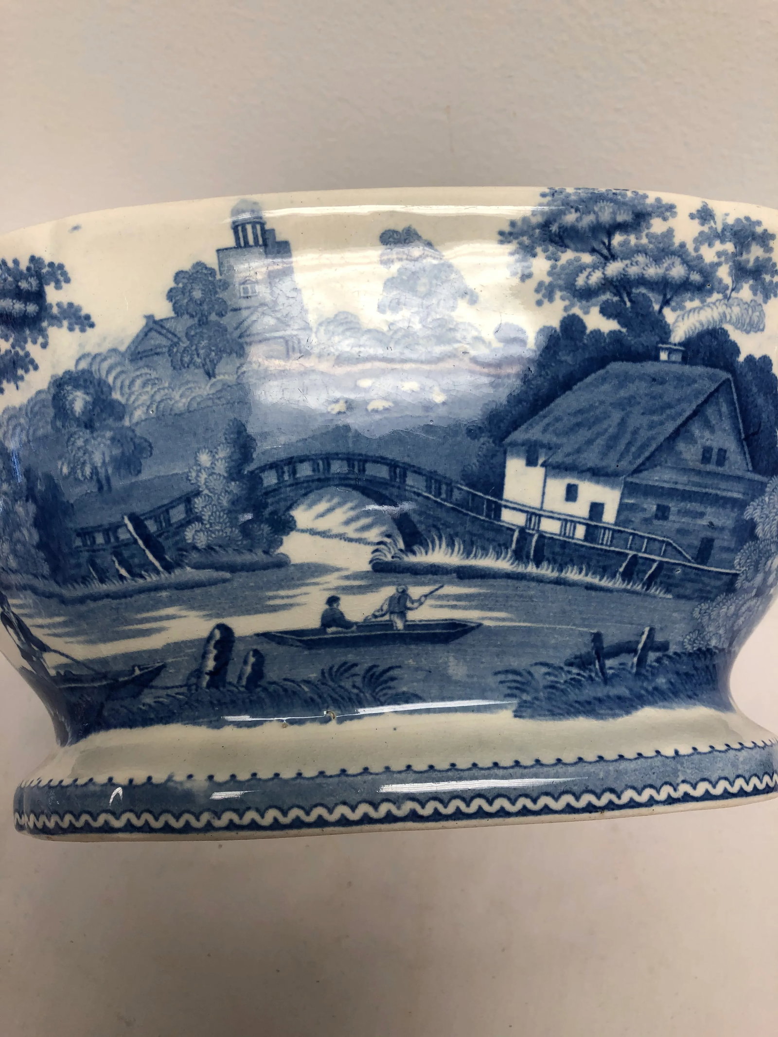 Antique England 1830 "Wild Rose" Transferware Soup Tureen - 9