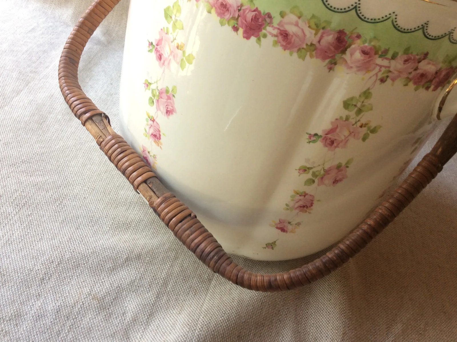 Royal Doulton Edwardian Rose Garland Jardinere / Ice Bucket - 5