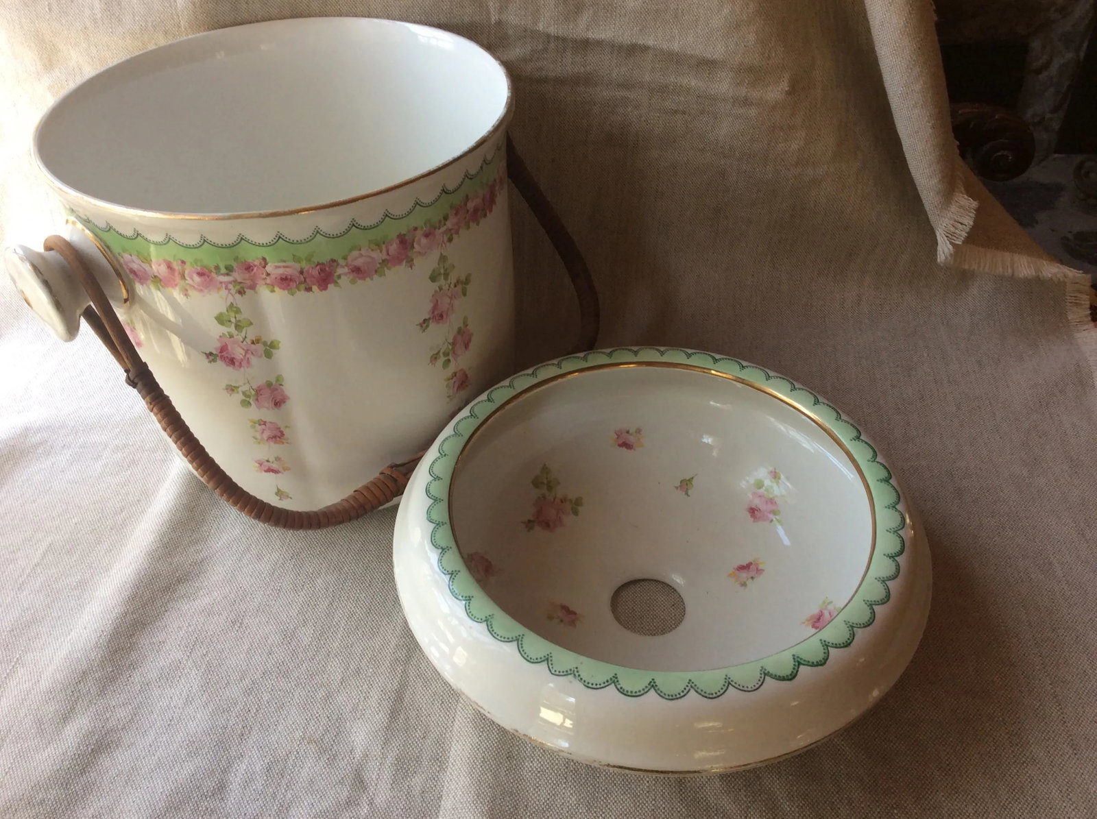 Royal Doulton Edwardian Rose Garland Jardinere / Ice Bucket - 8