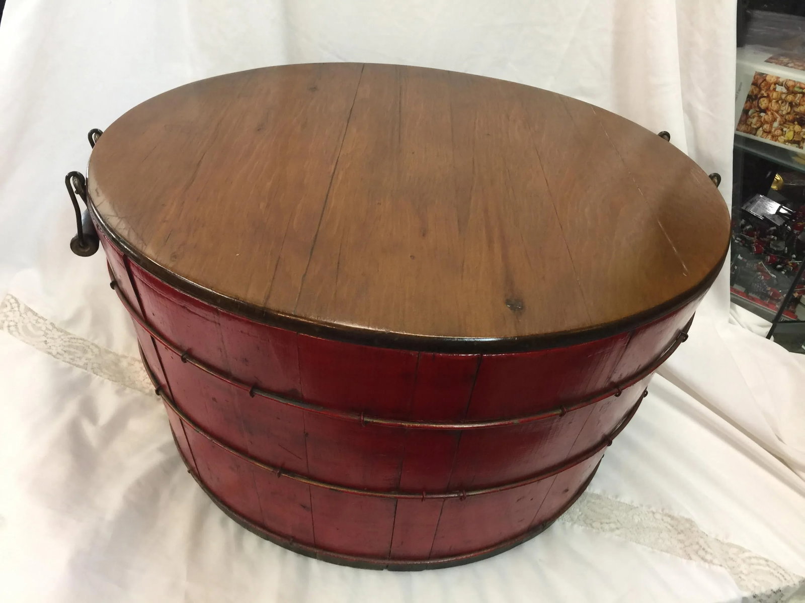 Antique Barrel Storage Box - 2
