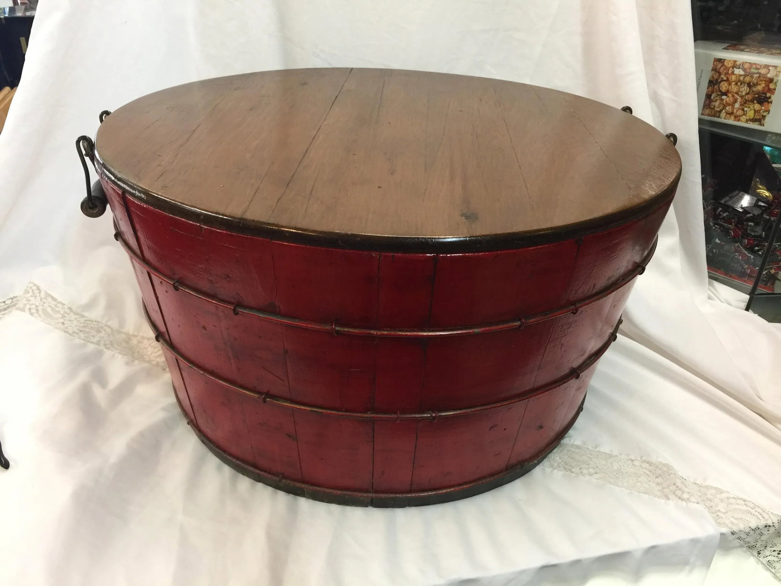Antique Barrel Storage Box - 3