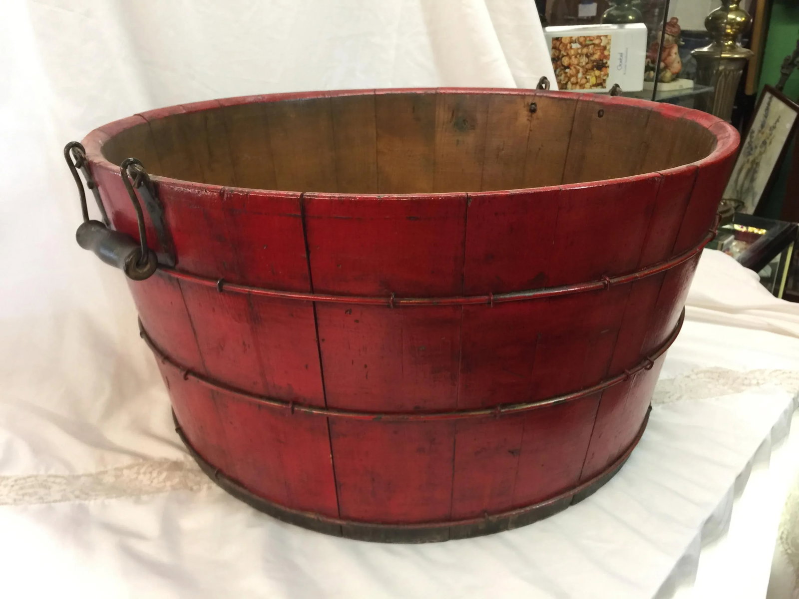Antique Barrel Storage Box - 5
