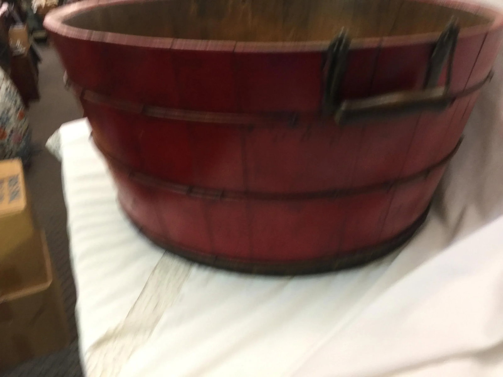Antique Barrel Storage Box - 6