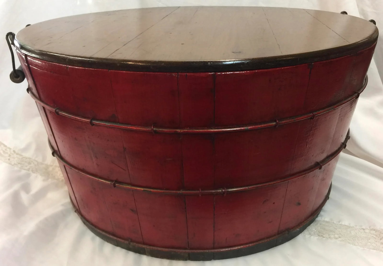 Antique Barrel Storage Box - 7