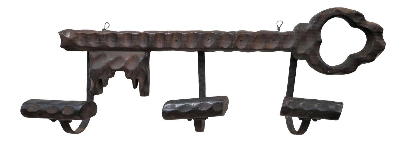 Antique French Oak and Wrought Iron Hat Rack (1 of 9)