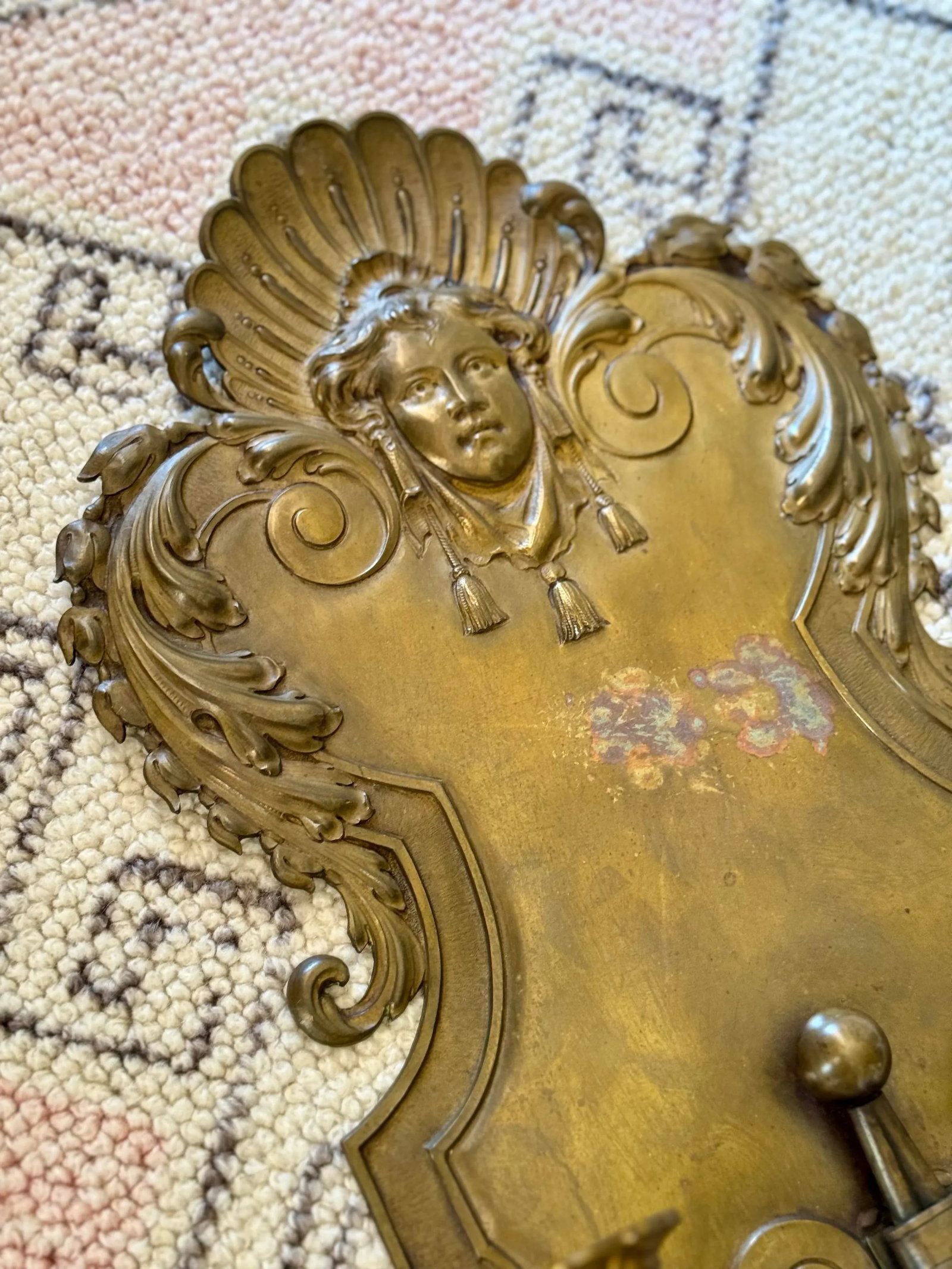 Antique Brass Candle Wall Sconce - 2