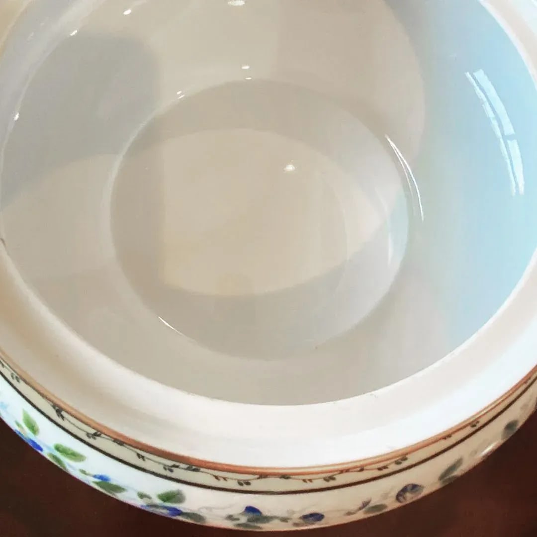 1980s Morning Glory by Raynaud Limoges Soup Tureen Art Nouveau Style - 2