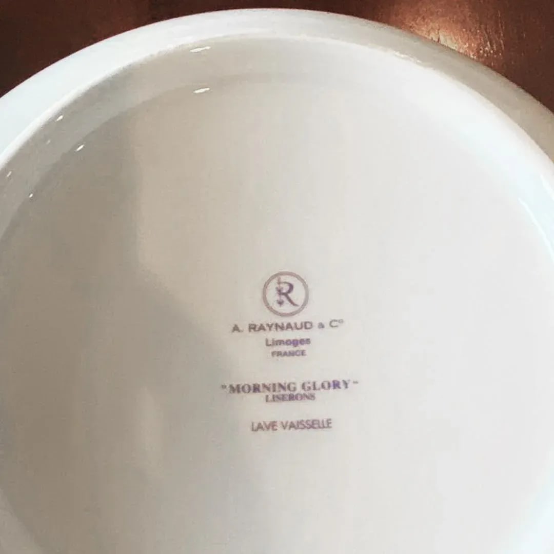 1980s Morning Glory by Raynaud Limoges Soup Tureen Art Nouveau Style - 5