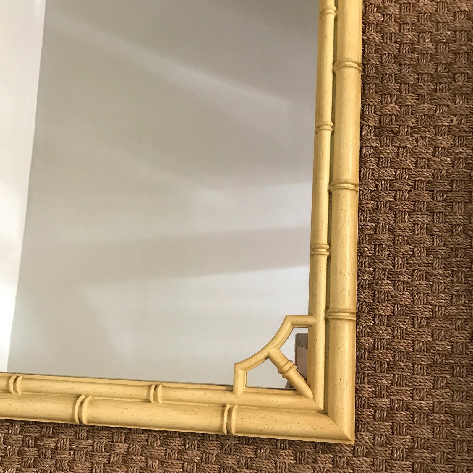 Chinoiserie Faux Bamboo Hollywood Regency Mirror Thomasville Allegro - 4