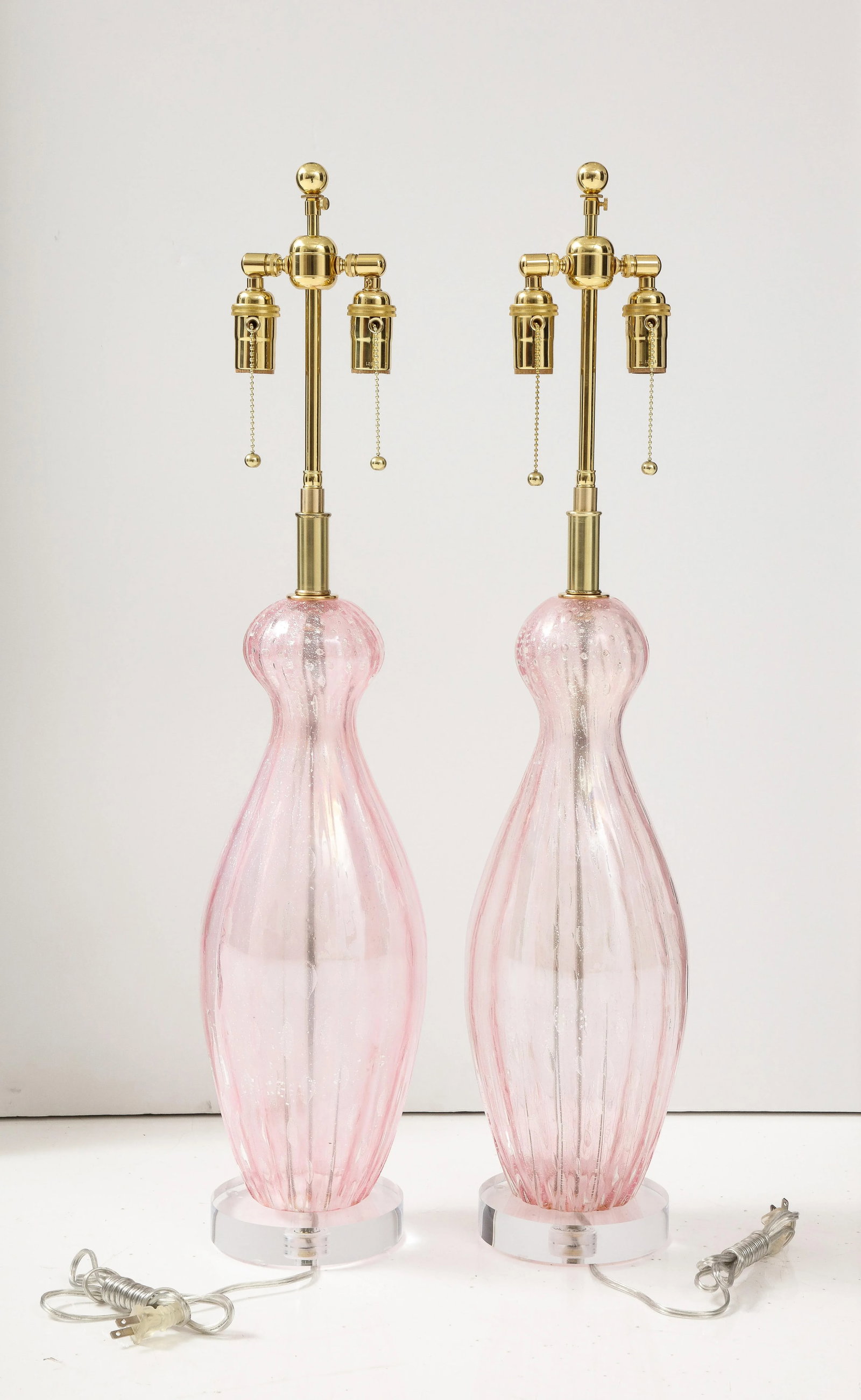 1960's Large Murano Glass Lamps - a Pair - 10