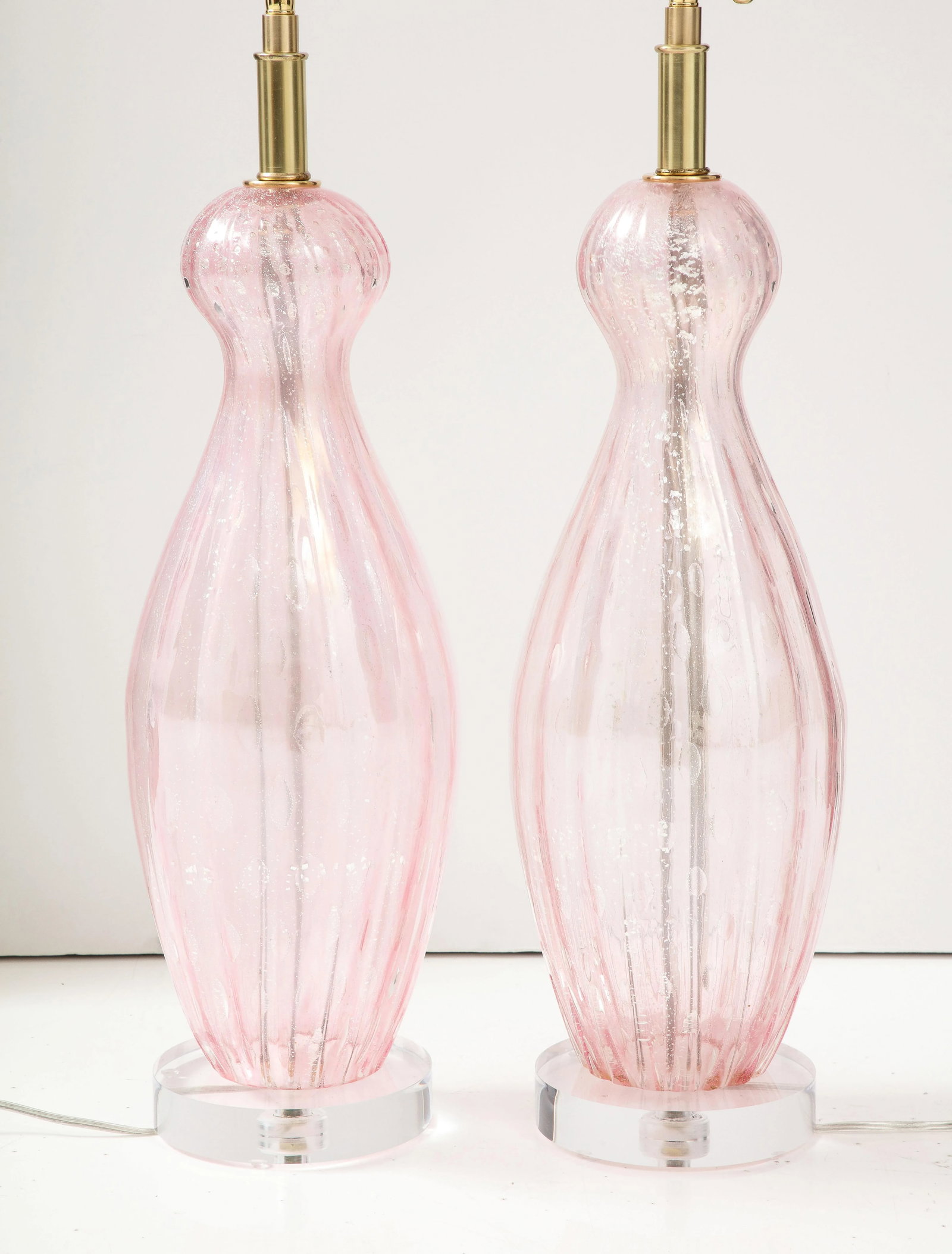 1960's Large Murano Glass Lamps - a Pair - 2