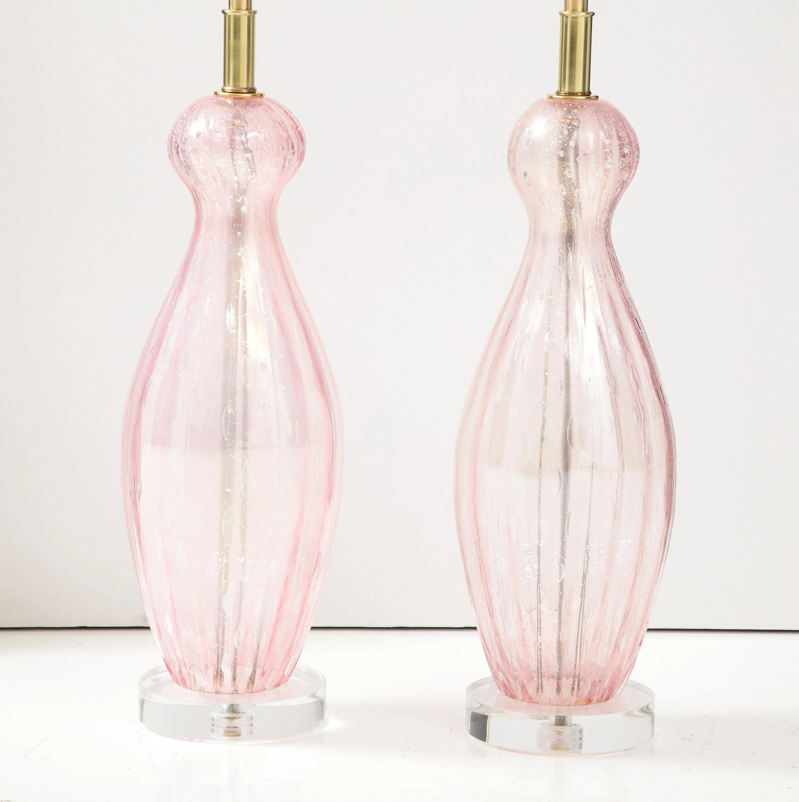 1960's Large Murano Glass Lamps - a Pair - 6
